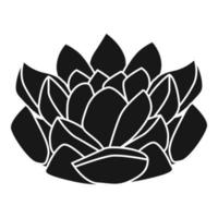 Houseplant succulent icon, simple style vector