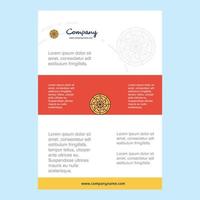 Template layout for Pizza comany profile annual report presentations leaflet Brochure Vector Background