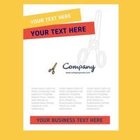 Scissor Title Page Design for Company profile annual report presentations leaflet Brochure Vector Background