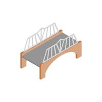 Bridge with wrought iron railings icon vector