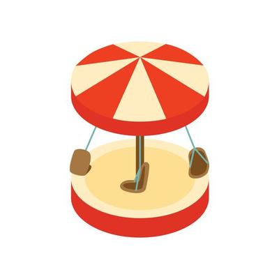 Merry-go-round isometric 3d icon
