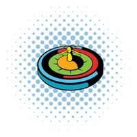 Casino gambling roulette icon, comics style vector