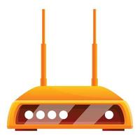 icono de enrutador wifi, estilo de dibujos animados vector