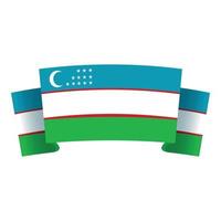 Uzbekistan day icon cartoon vector. Flag people vector