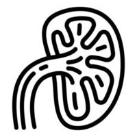 Spleen in section icon, outline style vector