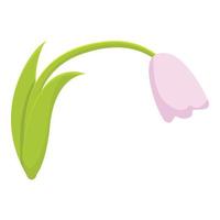 Flower waste icon, cartoon style vector