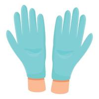 Disease medical gloves icon, cartoon style vector