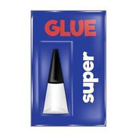 Super glue icon, realistic style vector