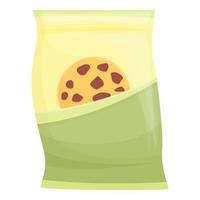Chocolate chip cookies icon cartoon vector. Round biscuit vector