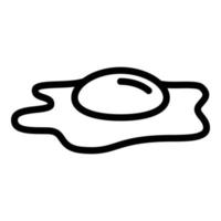 Breakfast fried egg icon, outline style vector