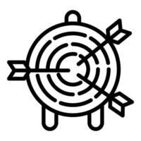 Archer target icon, outline style vector