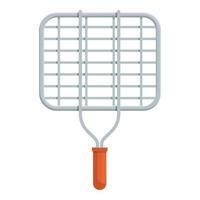 Barbecue net icon, cartoon and flat style vector