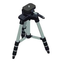 Camera tripod icon, isometric style vector