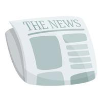 Article newspaper icon, cartoon style vector