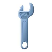 Adjustable wrench icon, cartoon style vector