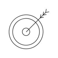 Arrow target line icon vector