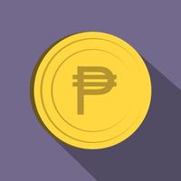 Peso icon, flat style vector