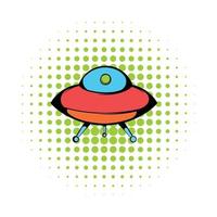 UFO icon, comics style vector