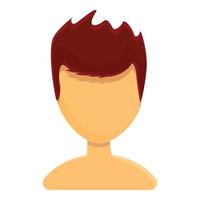 Youth haircut icon, cartoon style vector