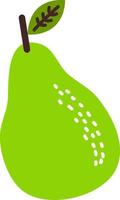 Hand drawn style fruit avocado vector