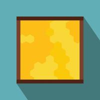 Frame with honecombs flat icon vector