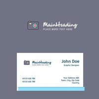 Camera logo Design with business card template Elegant corporate identity Vector