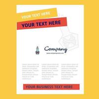 Beaker Title Page Design for Company profile annual report presentations leaflet Brochure Vector Background