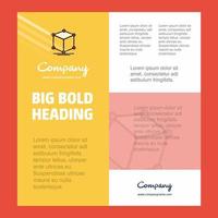 Cube Business Company Poster Template with place for text and images vector background