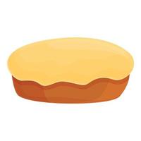 vector de dibujos animados de icono de pastel casero. crema de comida