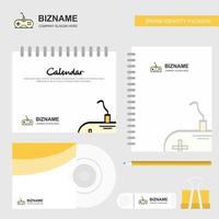 Game controller Logo Calendar Template CD Cover Diary and USB Brand Stationary Package Design Vector Template