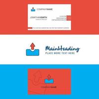 Beautiful Uploading Logo and business card vertical Design Vector