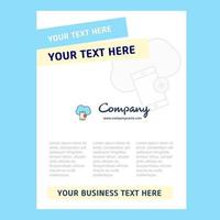 Cloud with smart phone Title Page Design for Company profile annual report presentations leaflet Brochure Vector Background