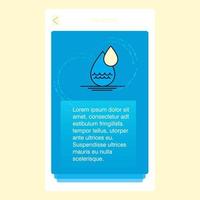 Water drop mobile vertical banner design design Vector