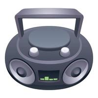 Radio portable boombox icon, cartoon style vector