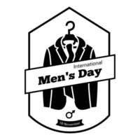 International men day clothes icon, simple style vector