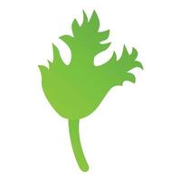 Celery leaf icon, cartoon style vector