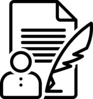 line icon for author vector