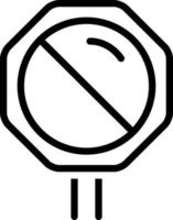 line icon for stop vector