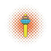 Airport control tower icon, comics style vector