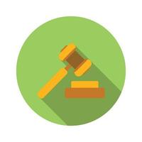 Hammer of justice flat icon vector