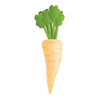 Vitamin parsnip icon, cartoon style vector