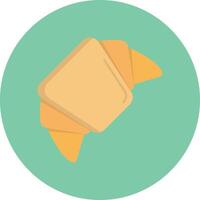 ilustración de vector de croissant en un fondo. símbolos de calidad premium. iconos vectoriales para concepto y diseño gráfico.