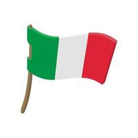 Italy flag, cartoon style vector