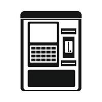 Atm machine icon, simple style vector