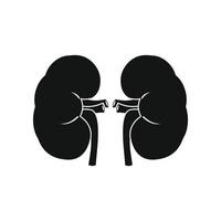 Human kidney black icon vector