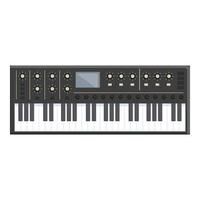 Acoustic synthesizer icon cartoon vector. Piano keyboard vector