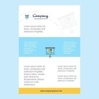 Template layout for Presentation board comany profile annual report presentations leaflet Brochure Vector Background