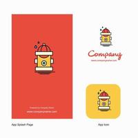 Hydrant Company Logo App Icon and Splash Page Design Creative Business App Design Elements vector