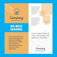 Secure house Company Brochure Title Page Design Company profile annual report presentations leaflet Vector Background