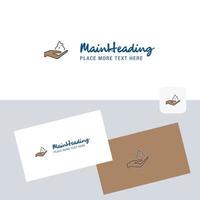 Shaving foam vector logotype with business card template Elegant corporate identity Vector